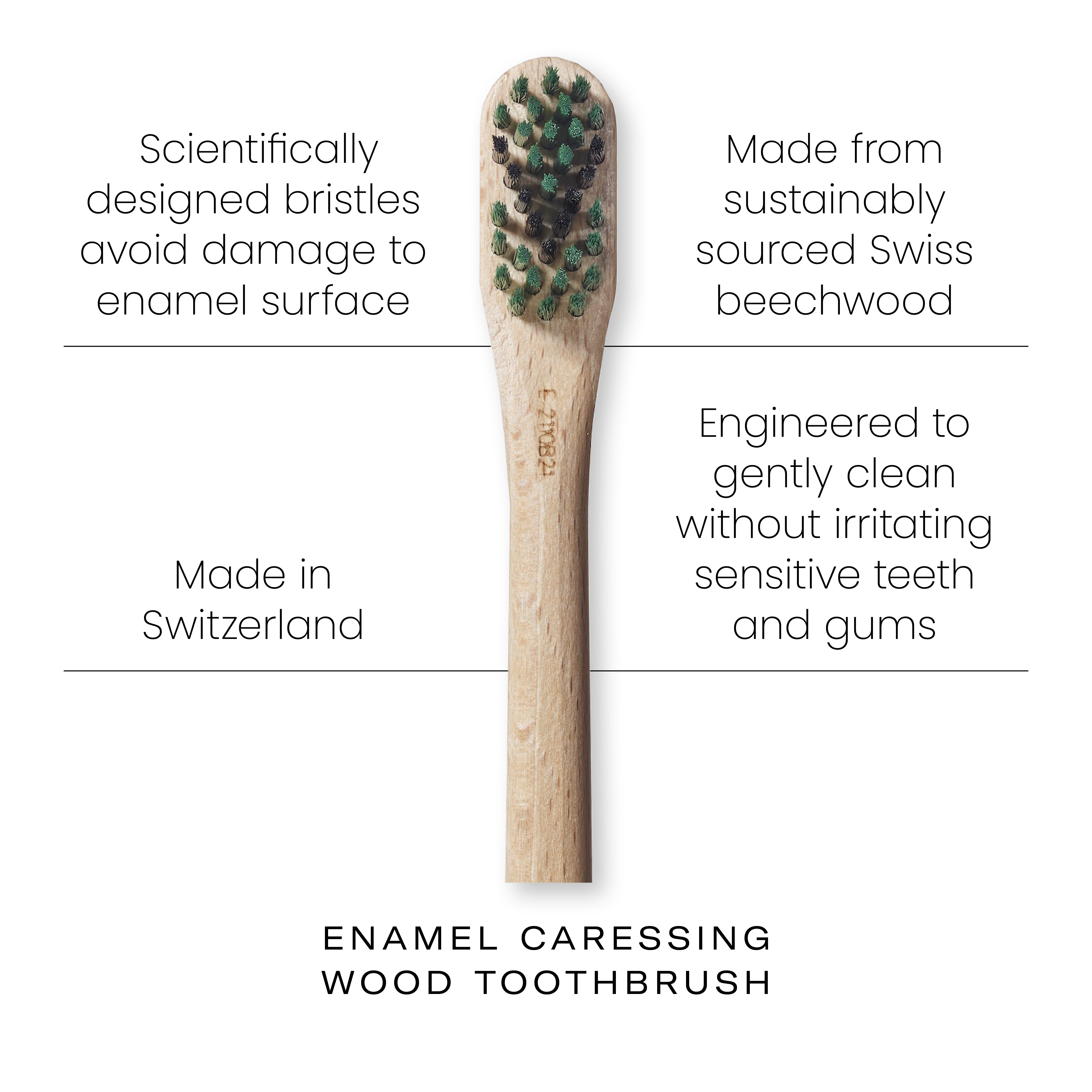 Enamel Caressing Wood Toothbrush image number 3